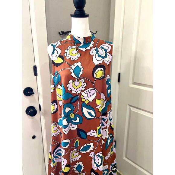 ModCloth In With Excitement Retro Floral Sleeveless Dress – Size L - Picture 4 of 11